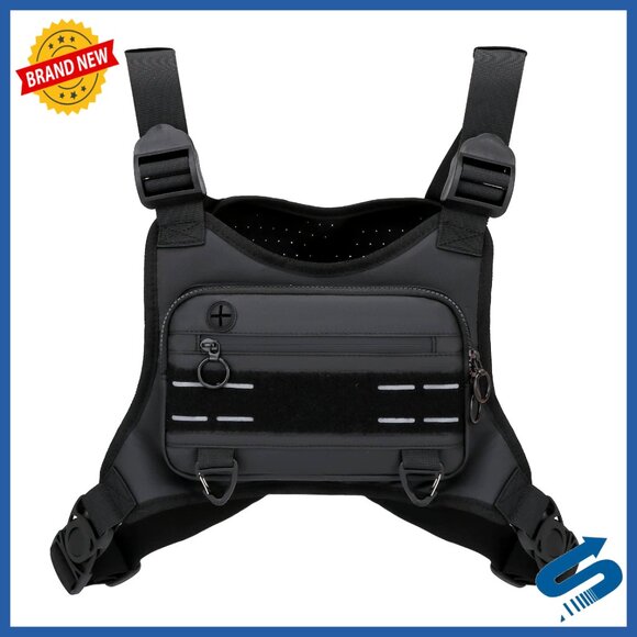 Water Resistant Running Chest Bag Lightweight Front Vest With Phone Holder